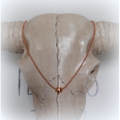 rosé goud ballchain kettinkje met ster rosé goud ballchain kettinkje met ster